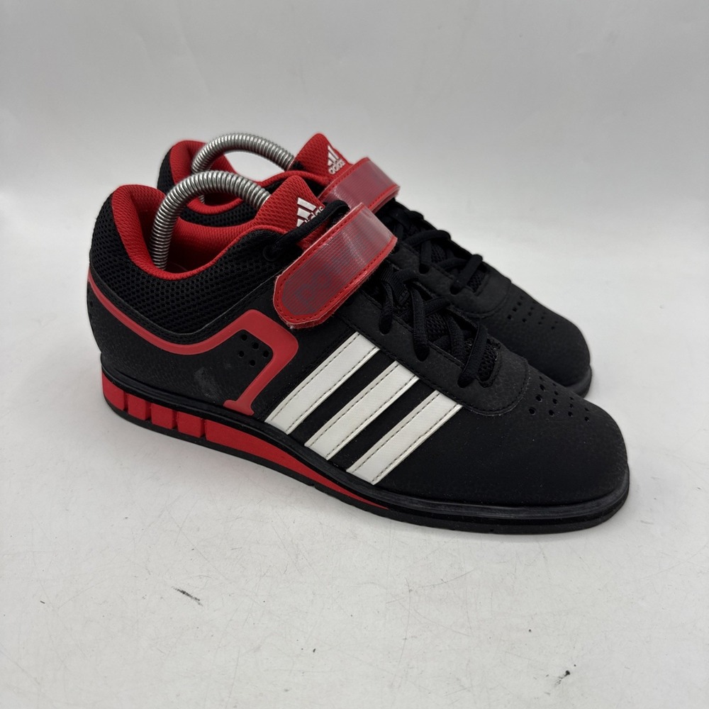 Adidas Powerlift 2.0‎ Mens 6.5 Q33821 Black Leather Training Shoes Sneakers